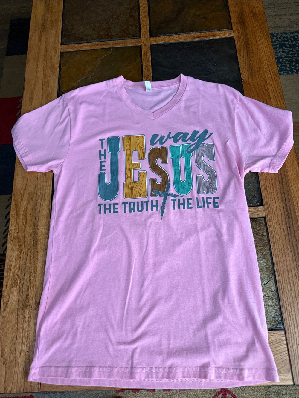women’s Pink Faith Graphic Tee - Jesus Way" The Truth